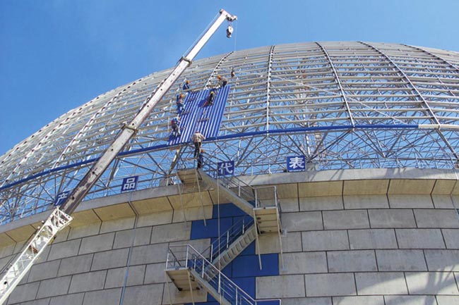 高邮发电厂球形网架